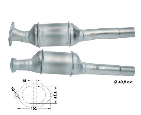 Fiat PUNTO 1.7TD 1697 cc 51 Kw / 70 cv 176A3.000 Magnaflow CAT B