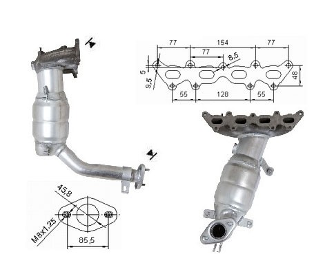 Lancia MUSA 1.4i 16V 1368 cc 66 Kw / 90 cv 192B2.000 Magnaflow C