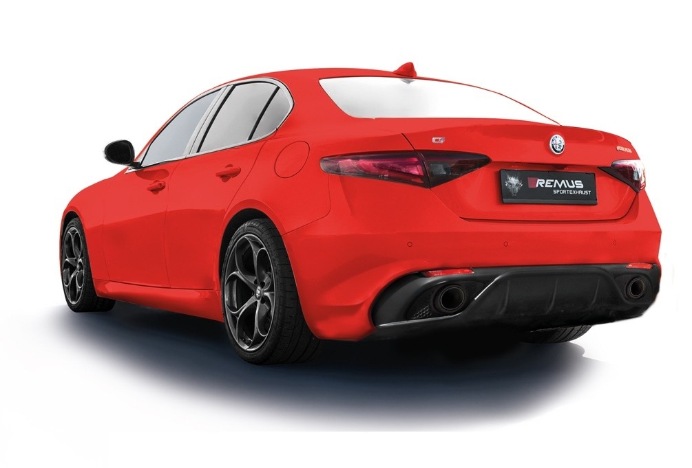 Alfa Romeo Giulia Veloce 2.0 turbo Q4 AWD Remus Uitlaat AXLE-BACK-SYSTEM