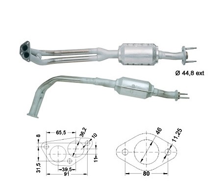 Fiat PANDA 1.0ie 999 cc 33 Kw / 45 cv 156A2.246 Magnaflow CAT Bo