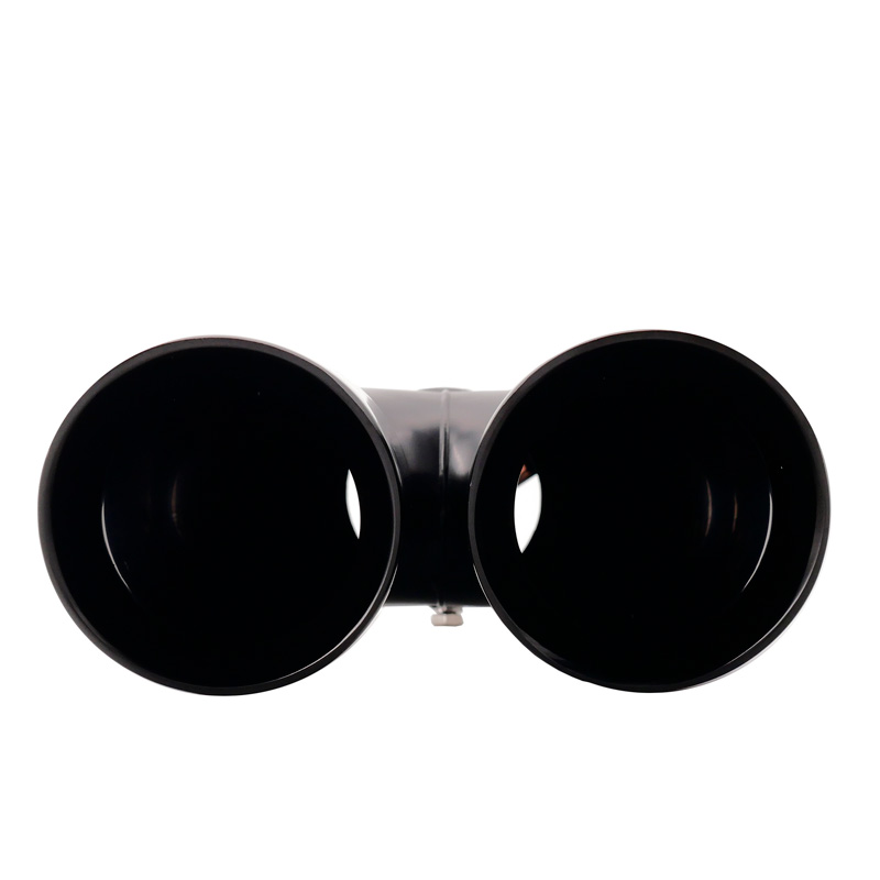 Simoni Racing Uitlaatsierstuk Dubbel Rond/Schuin RVS Zwart - Ø2x76xL240mm - Montage 34-60mm
