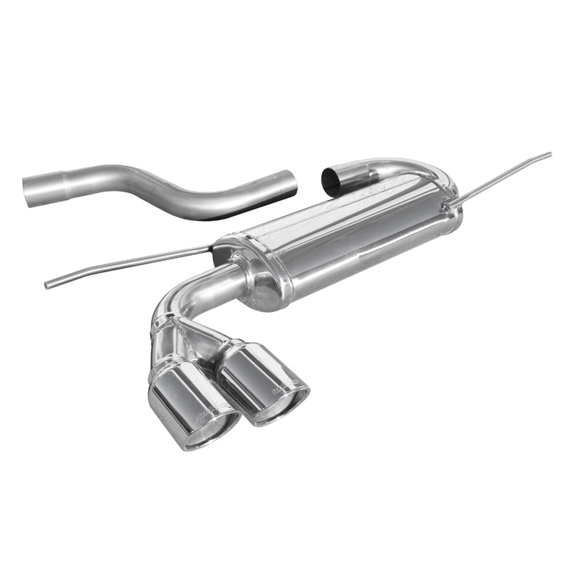 100% RVS Sportuitlaat  Audi A3 8P 2.0 TDi (140pk) 2003- 2x80mm X-Race