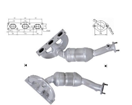 BMW 730i 3.0i 24V 2979 cc 170 Kw / 231 cv M54 E65 Magnaflow CAT