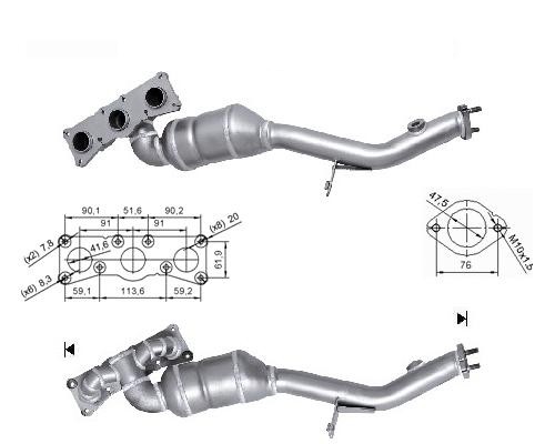 BMW 330i 3.0i V6 24V 2996 cc 190 Kw / 258 cv N52 E90 Magnaflow C