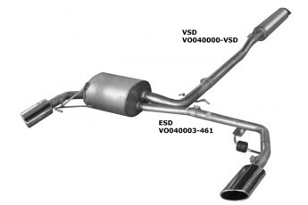 Volvo S60 Einddemper Uitgang rechts/links - 115x85 Typ 38 rechts