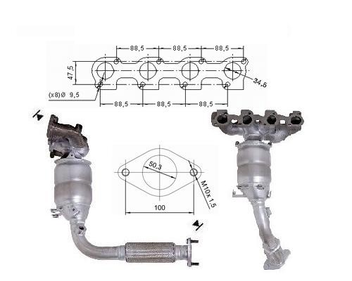 Ford KA 1.6i 8V 1599 cc 70 Kw / 95 cv CDB/C Magnaflow CAT Bouwja