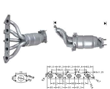 Volvo V70 2.4i 2435 cc 103 Kw / 140 cv B5244S2 Magnaflow CAT Bou