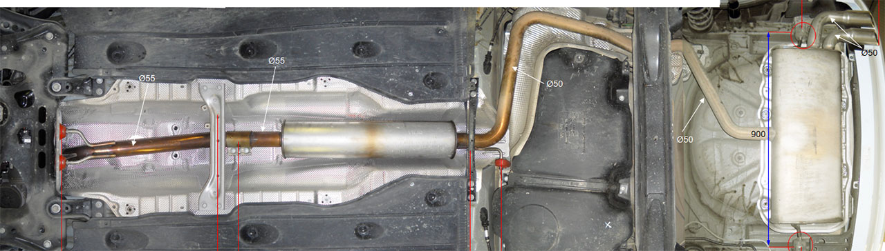 AUDI A3 8V 1.2 TFSI (85 - 105 Hp) 2012 Centre pipe (Replace OEM centre exhaust)