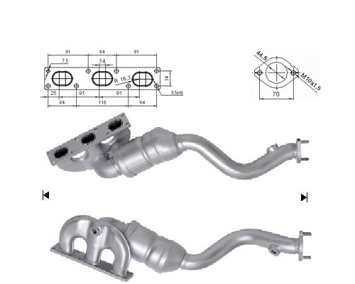 BMW 520i 2.0i 24V 1991 cc 110 Kw / 150 cv M52 E39 Magnaflow CAT