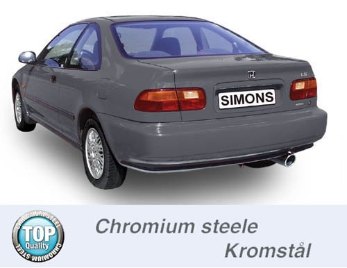 Simons Uitlaatsysteem af kat. Honda Civic V/VI 1991-1999