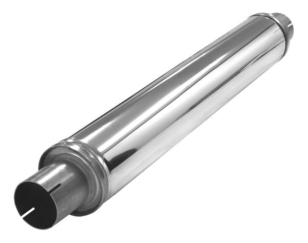 demper TUBEX rond 100 L=625mm 2,5 inch (63,5mm) Simons RVS
