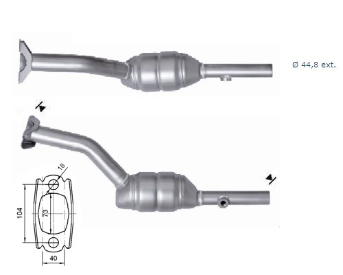 Renault MODUS 1.2i 16V 1149 cc 55 Kw / 75 cv D4F Magnaflow CAT B