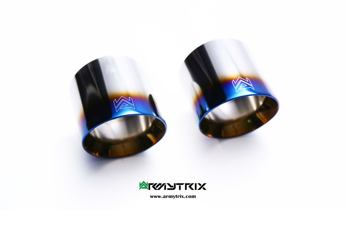 Armytrix Porsche 718 Cayman / S (2016-) Dual Blue Coated Tips (2