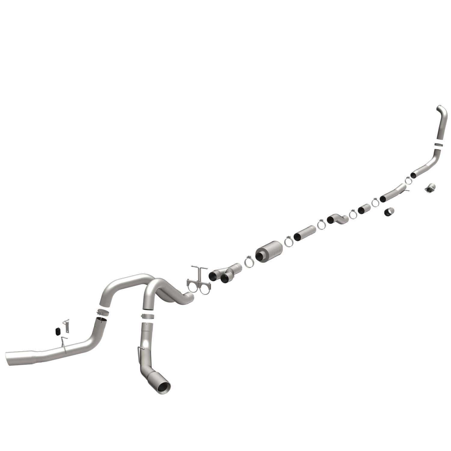 Ford Sys TB 05- Ford 6.0L W/4" DP Duals Magnaflow Cat-Back