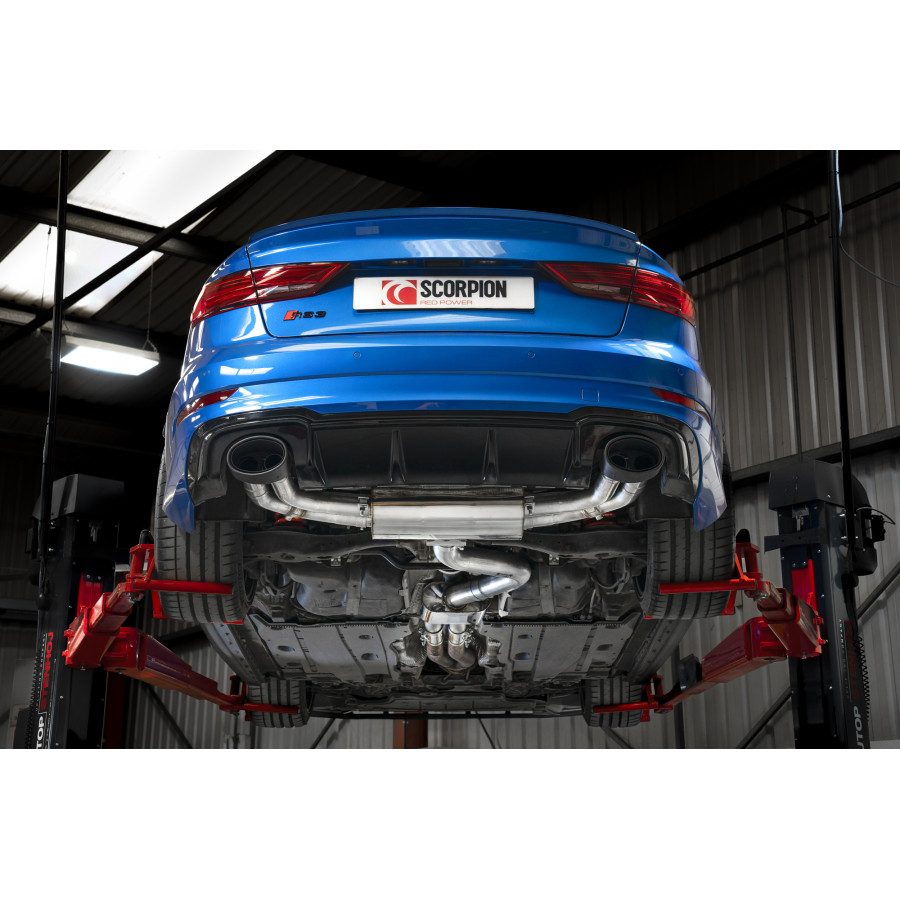 Audi RS3 8V Saloon / Sedan 17 - 18 Non-GPF Model Resonated cat/gpf-back system without valves