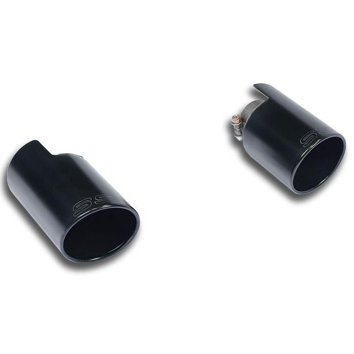 595 ABARTH 1.4T "Trofeo Edition" (140 Hp) 2015 Endpipe kit Right O100 - Left O100 "Black"