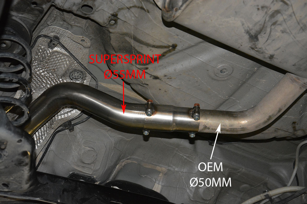 AUDI A3 8V 1.2 TFSI (110 Hp) 2014 Centre pipe (Replace OEM centre exhaust)