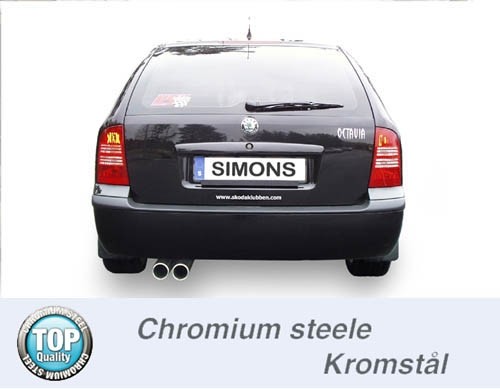Simons Uitlaatsysteem af kat. Skoda Octavia 1997-2004
