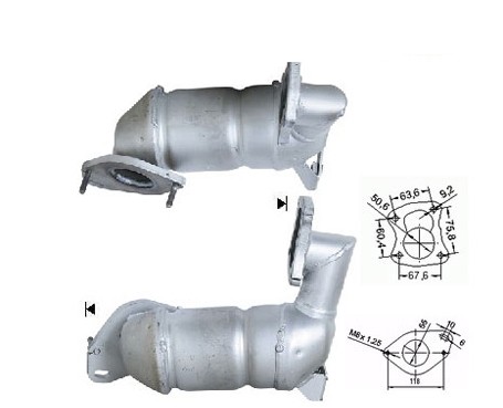 Renault CLIO 1.5TD DCI 1461 cc 48 Kw / 65 cv K9K Magnaflow CAT B
