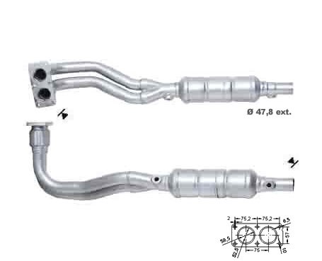 Volvo S40 1.6i 16V 1587 cc 80 Kw / 109 cv B4164S2 Magnaflow CAT