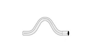 cardanbocht ca. L=700mm 2,5 inch (63,5mm) Simons RVS