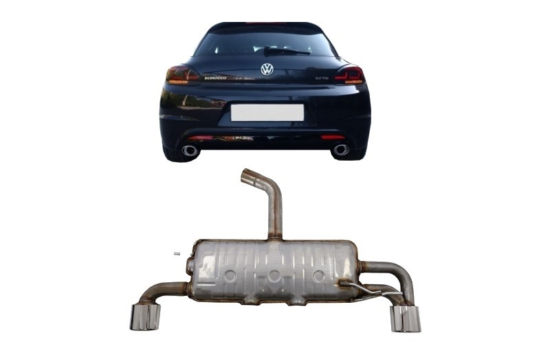 VW Scirrocco Duplex einddemper R-Look