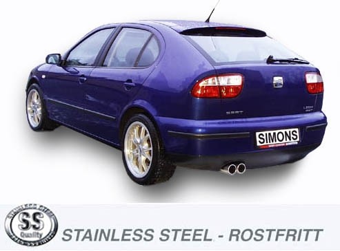 Simons Uitlaatsysteem af kat. Seat Leon 1999-2005