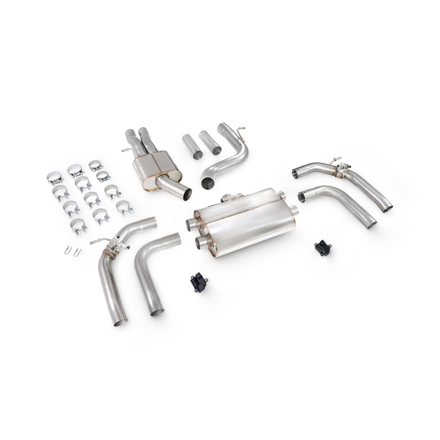 Audi RS3 8Y Saloon / Sedan 21 - Current ROW Non-GPF Model Non-Resonated Cat/GPF-back system with elec valves