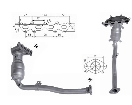 Fiat STILO 1.2i 16V 1242 cc 59 Kw / 80 cv 188A5000 Magnaflow CAT