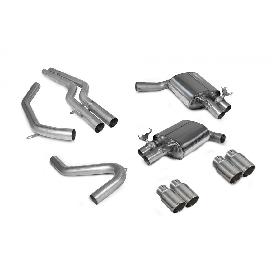 Scorpion uitlaat Audi S4 B9 Quattro Avant, Saloon & Sedan. Non sports diff & non GPF model gepolijst