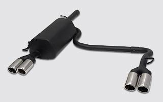 Einddemper VW Passat Duplex 1996-2005 RVS eindstuk 2x80mm rond u