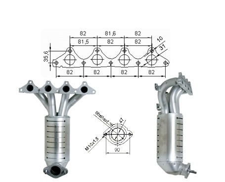 Hyundai ACCENT 1.5i 12V 1495 cc 65 Kw / 88 cv 4EK Magnaflow CAT