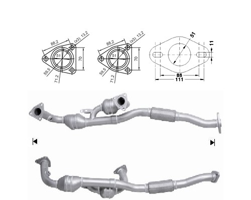 Nissan MAXIMA 2.0i V6 1995 cc 103 Kw / 140 cv VQ20 Magnaflow CAT
