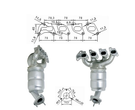 Opel AGILA 1.2i 16V 1229 cc 59 Kw / 80 cv Z12XEP Magnaflow CAT B