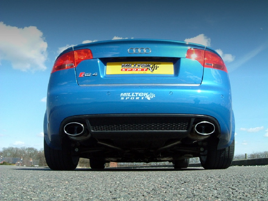 Milltek Audi RS4 B7 cat-back systeem met links + rechts gepolijs