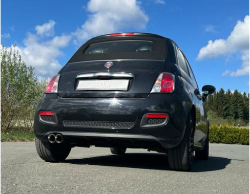 Fiat 500/ 500C final silencer - 2x80 type 25