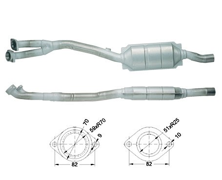 BMW 535i V8 3498 cc 173 Kw / 235 cv M62 E38 / E39 Magnaflow CAT