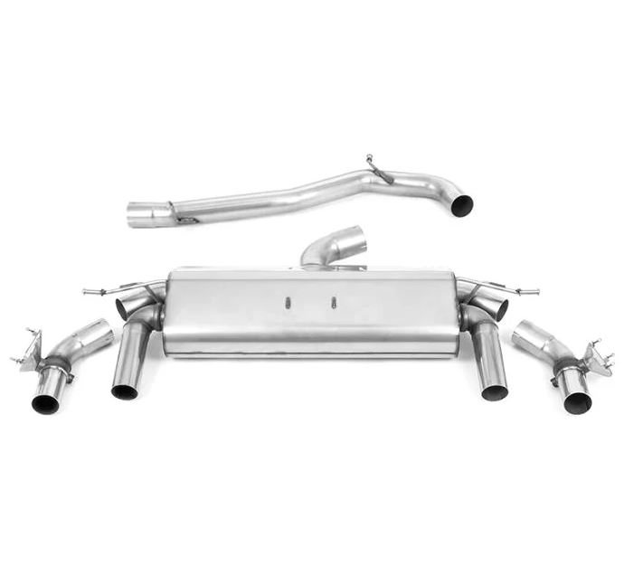 Milltek VW T-Roc R 2.0TSI 300ps Cat-Back Non-Resonated (Louder) - Polished GT-100 Tips