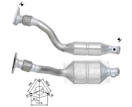 Renault KANGOO 1.6i 16V 1598 cc 70 Kw / 95 cv K4M Magnaflow CAT