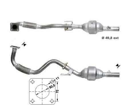 Seat CORDOBA 1.4i 16V 1390 cc 74 Kw / 100 cv AQQ Magnaflow CAT B