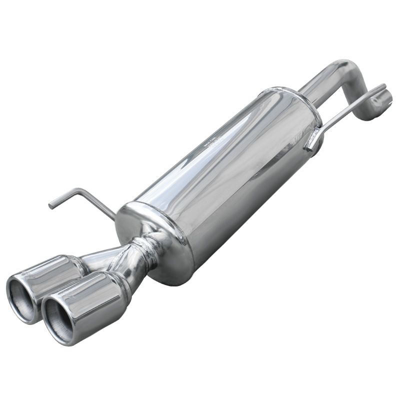 100% RVS Sportuitlaat  Fiat Grande Punto 1.4T-Jet (155pk) 2007- 2x80mm (Ø60mm)