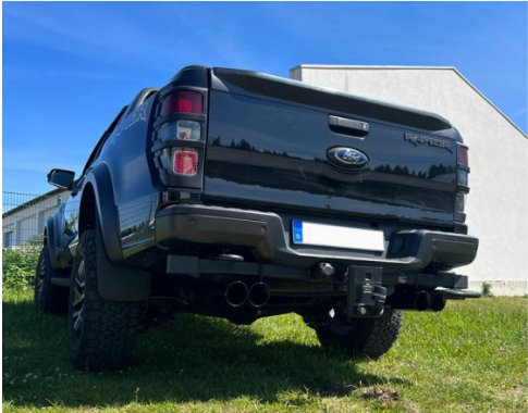 Ford Raptor final silencer exit right/left - 2x100 type 25 left/right black