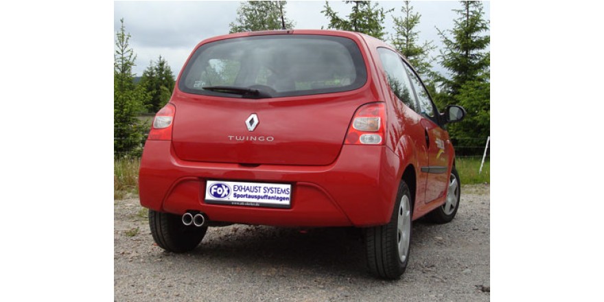 Renault Twingo CNO Einddemper - 2x70 Typ 13 FOX