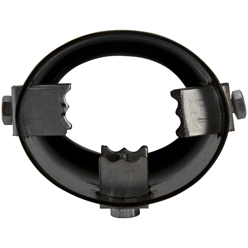 Uitlaatsierstuk Staal/Zwart - ovaal 80x60mm - lengte 105mm - ->55mm aansluiting