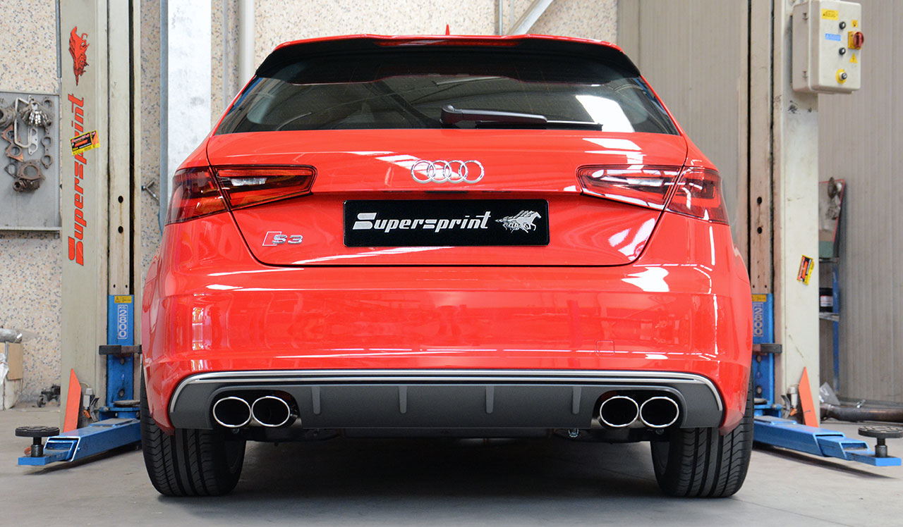 AUDI A3 8V 1.4 TFSI (125 - 150 Hp) 2014 Endpipe kit 100x75 Right + 100x75 Left