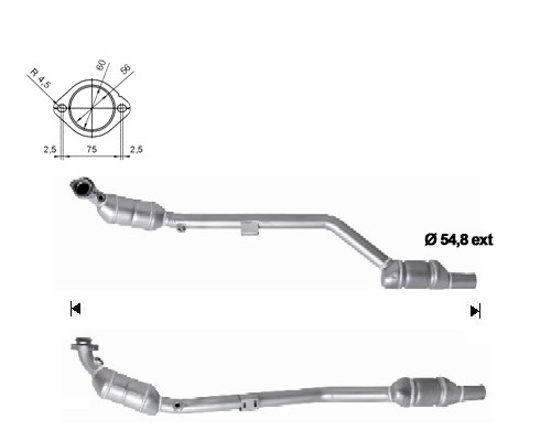 Mercedes C240 2597 cc 125 Kw / 170 cv 112912 W203 Magnaflow CAT